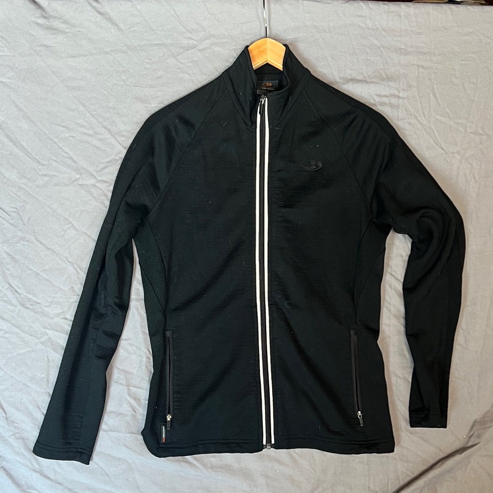 Icebreaker EXP 320 Women's Merino Wool Full Zip Jacket Sz Large